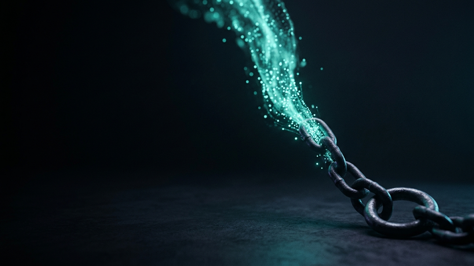 A stream of glowing query data straining upward while a heavy anchor chain holds it back, representing automation over-reliance slowing paid search growth